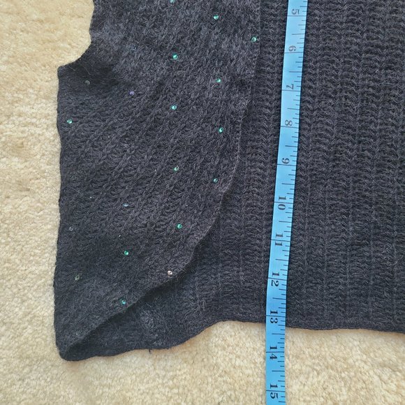 EUC Gap Shrug Sweater Sequin Black Size Small - Picture 4 of 5